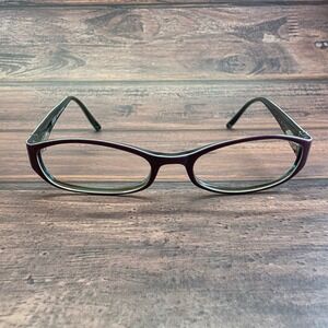 Coach Adelle Eyeglasses Plum Teal Oval Full Rim Women's Glasses FRAMES ONLY